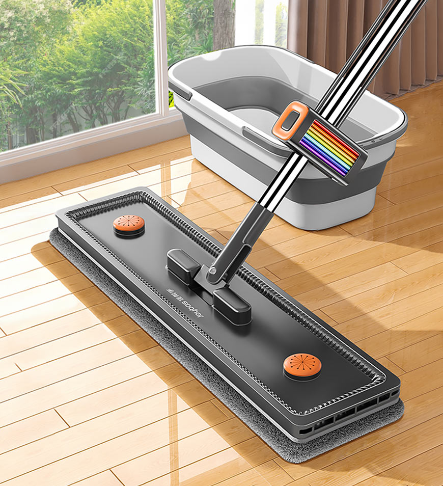 BlushBite® Household Hands Free Flat Floor Mop With Wringer Set Z99