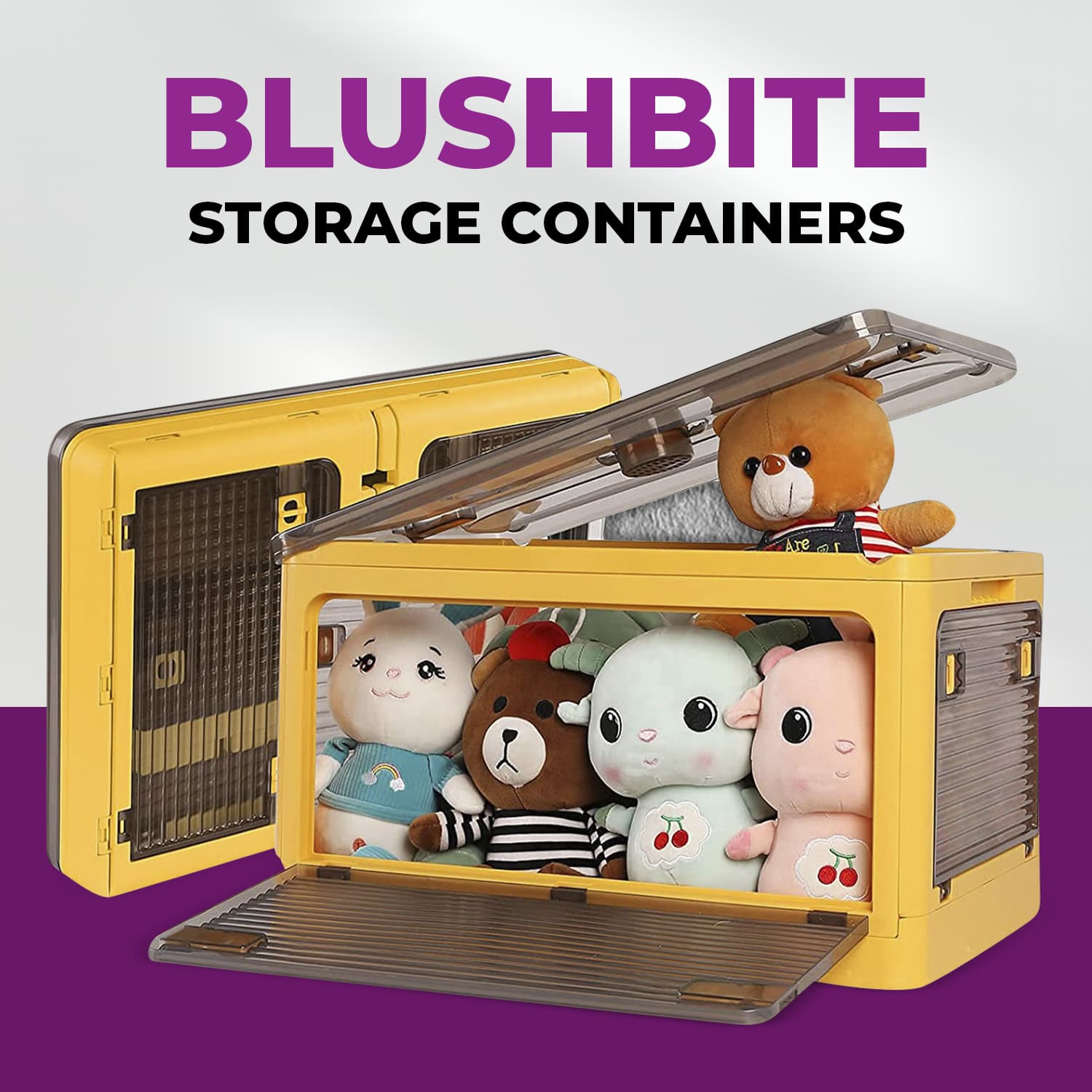 BlushBite™ Collapsible Plastic Storage Containers, For Clothes,Blankets,Toys etc.