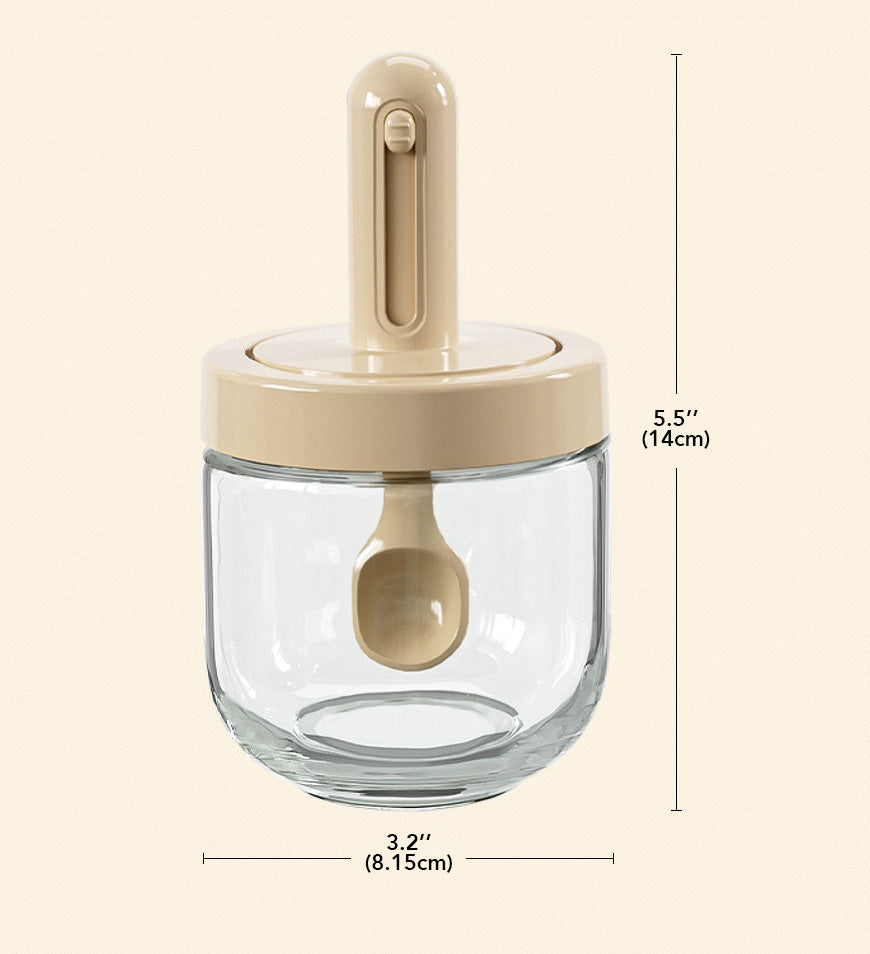 BlushBite® Retractable Bottle-Tight Glass Seasoning Jar F123