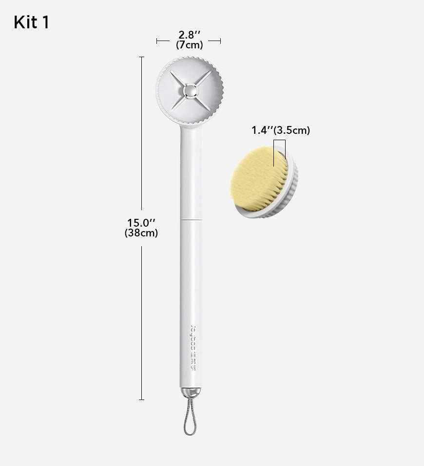 BlushBite® 3 in 1 Use Soft Back Brush Long Handle for Shower Z74