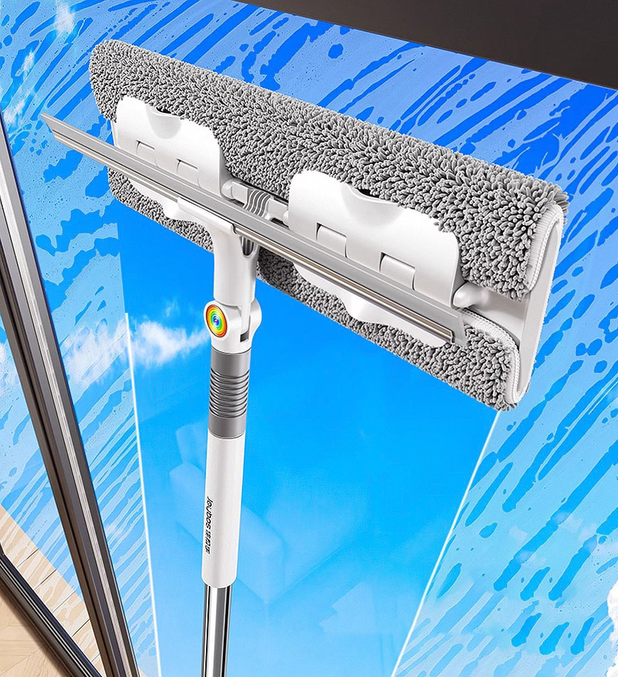 BlushBite® Professional Multi-Use Rotatable Squeegee Window Cleaning Wiper Z63