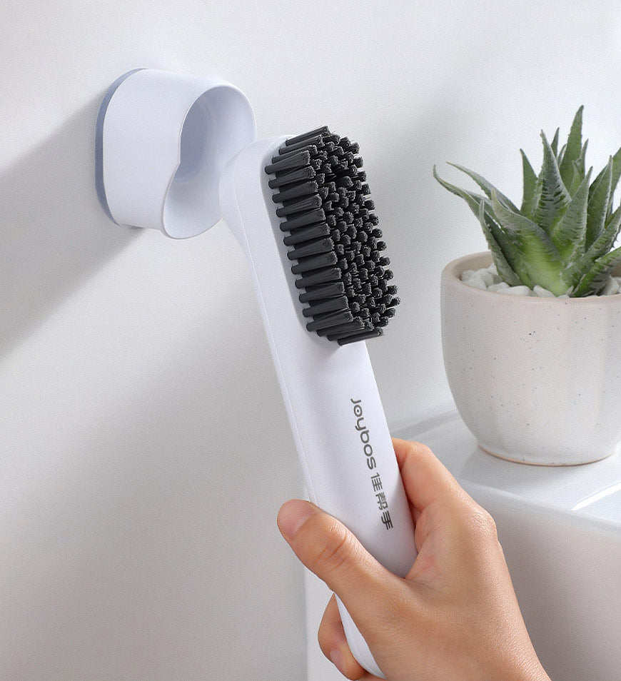 BlushBite® Multifunctional Wall Mountable Shoe Brush With Soap Dispenser Z22
