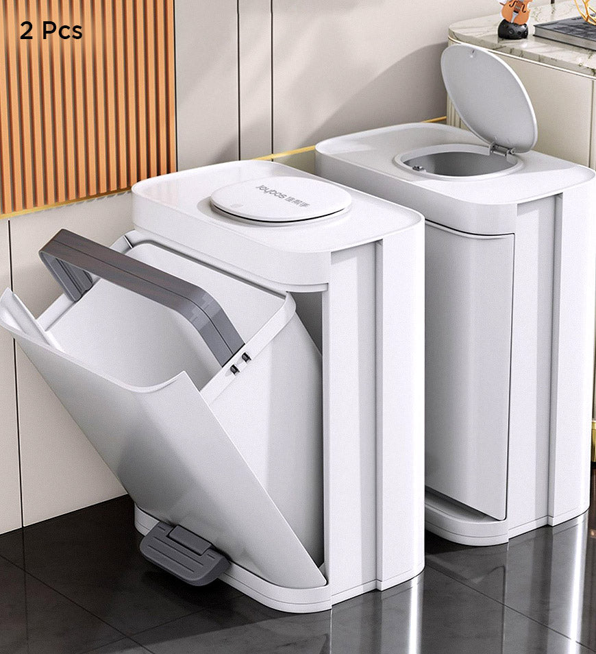BlushBite® 4.2 Gal Step Trash Can with Small Lid and Hand Free Foot Pedal