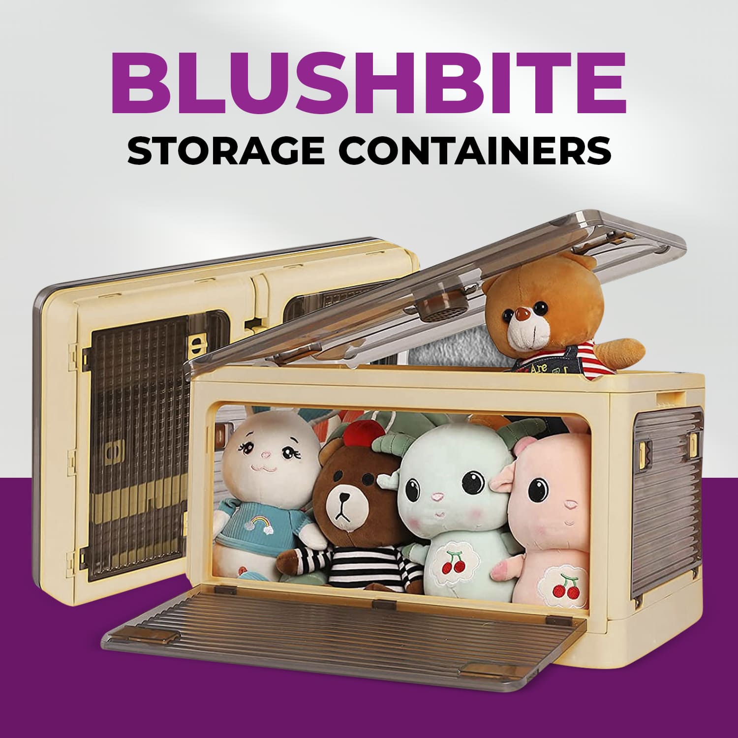 BlushBite™ Collapsible Plastic Storage Containers, For Clothes,Blankets,Toys etc.