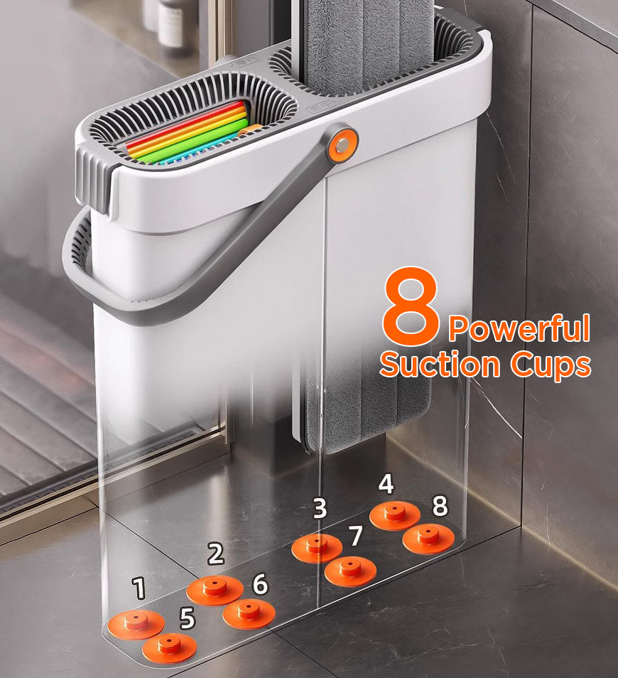 BlushBite® 16" Large Flat Mop and Bucket With 4 Upgrade Wringer System Z88
