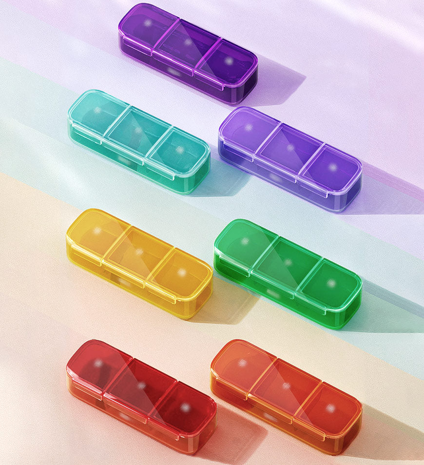 BlushBite® Weekly 7 Detachable Day Pill Organizer 3 Times A Day Z143