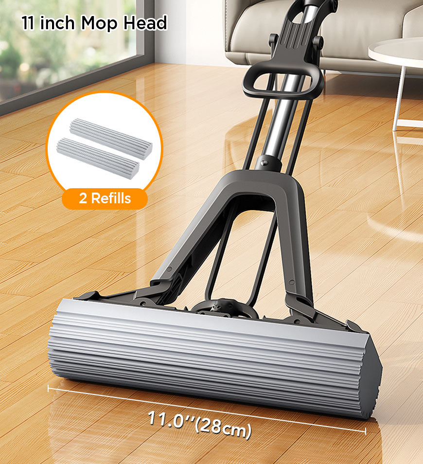 BlushBite® One Click Press Hands Free Wash Sponge Mops Z169
