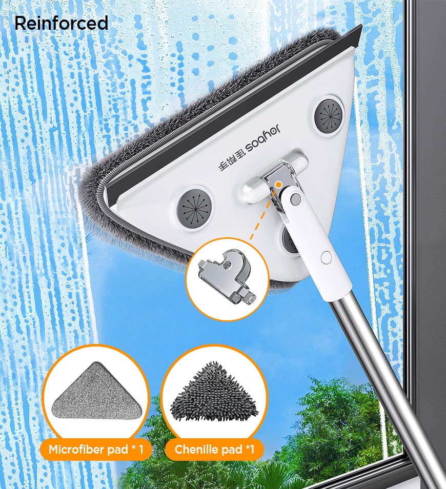 BlushBite® Long Handled Wall Cleaner with Microfiber and Chenille Pad Z138