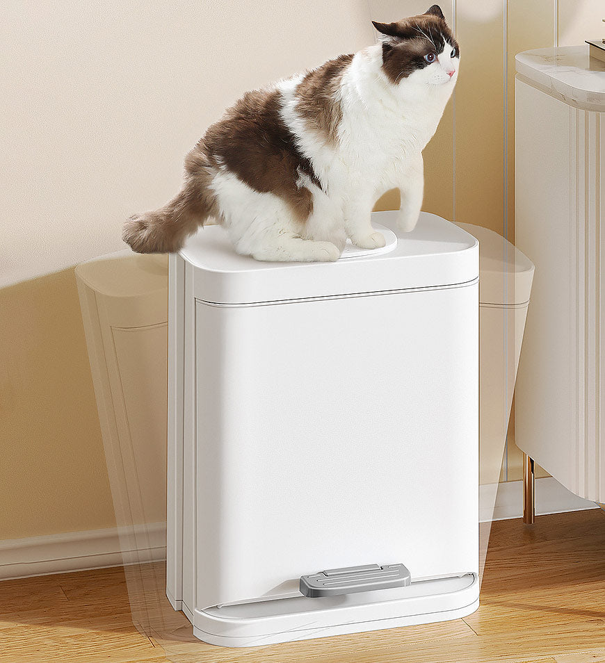 BlushBite® 4.2 Gal Step Trash Can with Small Lid and Hand Free Foot Pedal