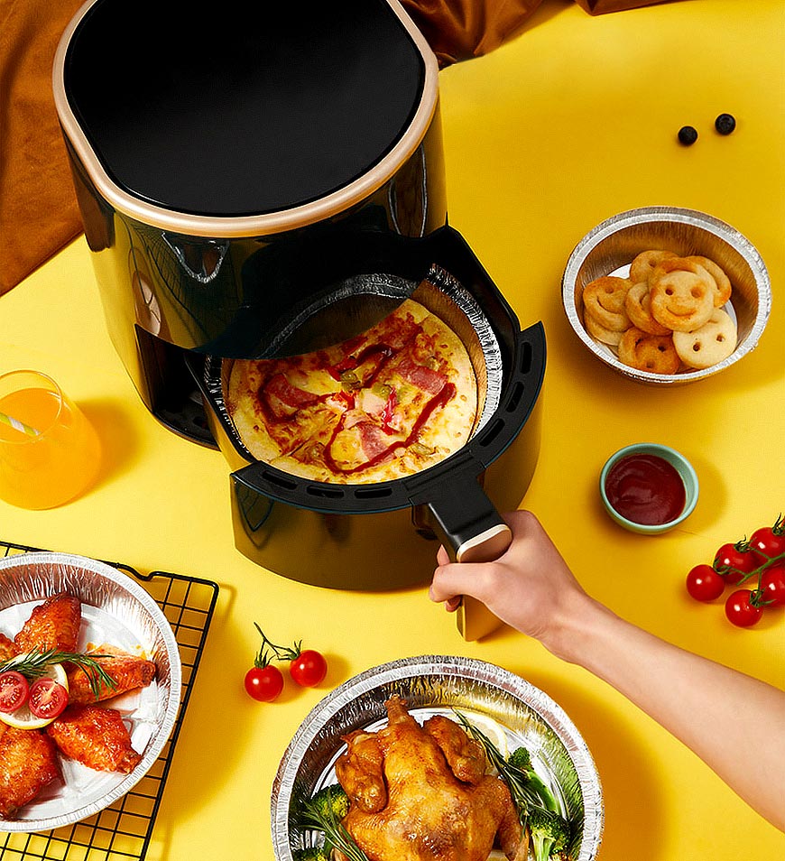 BlushBite® Round Aluminum Air Fryer Trays F53
