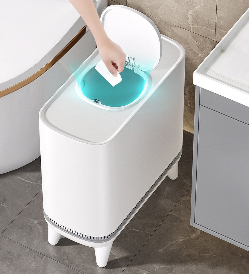 BlushBite® Narrow Trash Can With Legs Auto Adsorb Trash Bag Z108