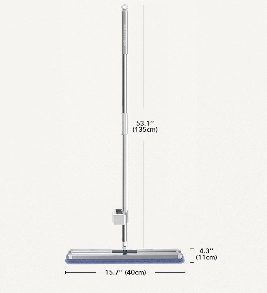 BlushBite® 16" Microfiber Mop Floor Cleaning System with 4 Mop Pads
