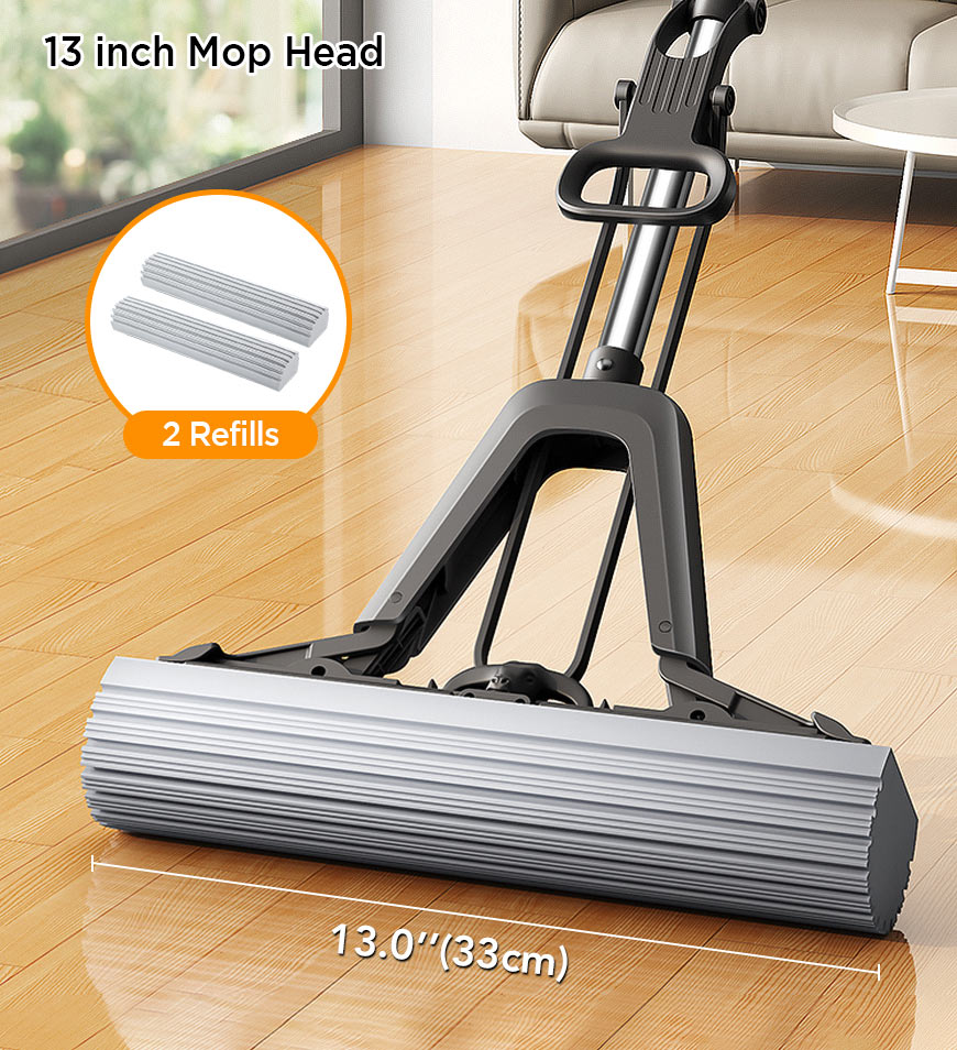 BlushBite® One Click Press Hands Free Wash Sponge Mops Z169