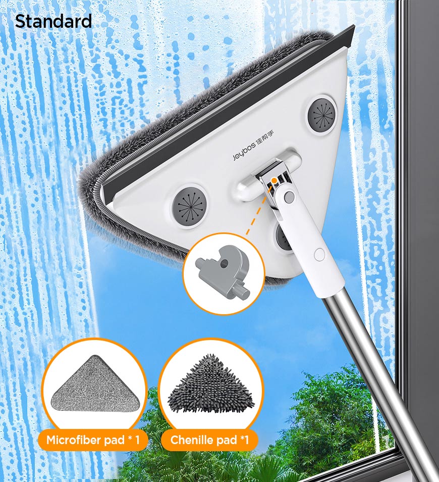 BlushBite® Long Handled Wall Cleaner with Microfiber and Chenille Pad Z138