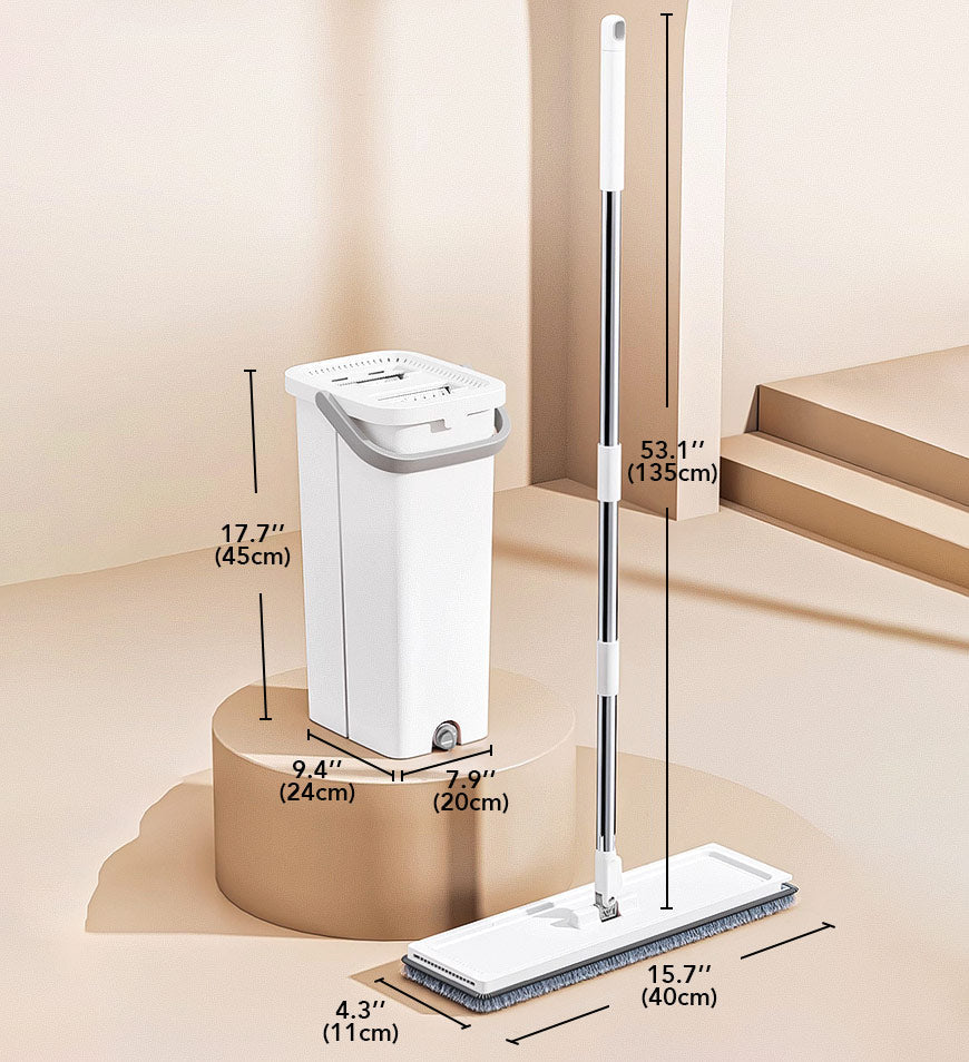 BlushBite® Hand Free Flat Mop and Bucket Set With 3 Scrapers Z117
