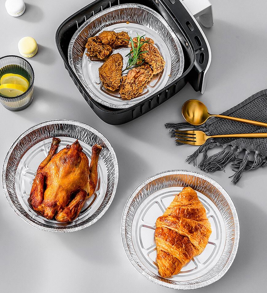 BlushBite® Round Aluminum Air Fryer Trays F53