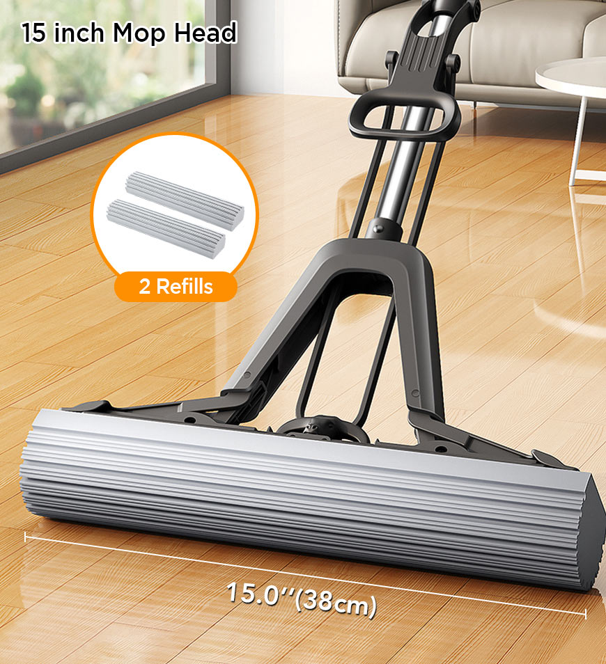 BlushBite® One Click Press Hands Free Wash Sponge Mops Z169