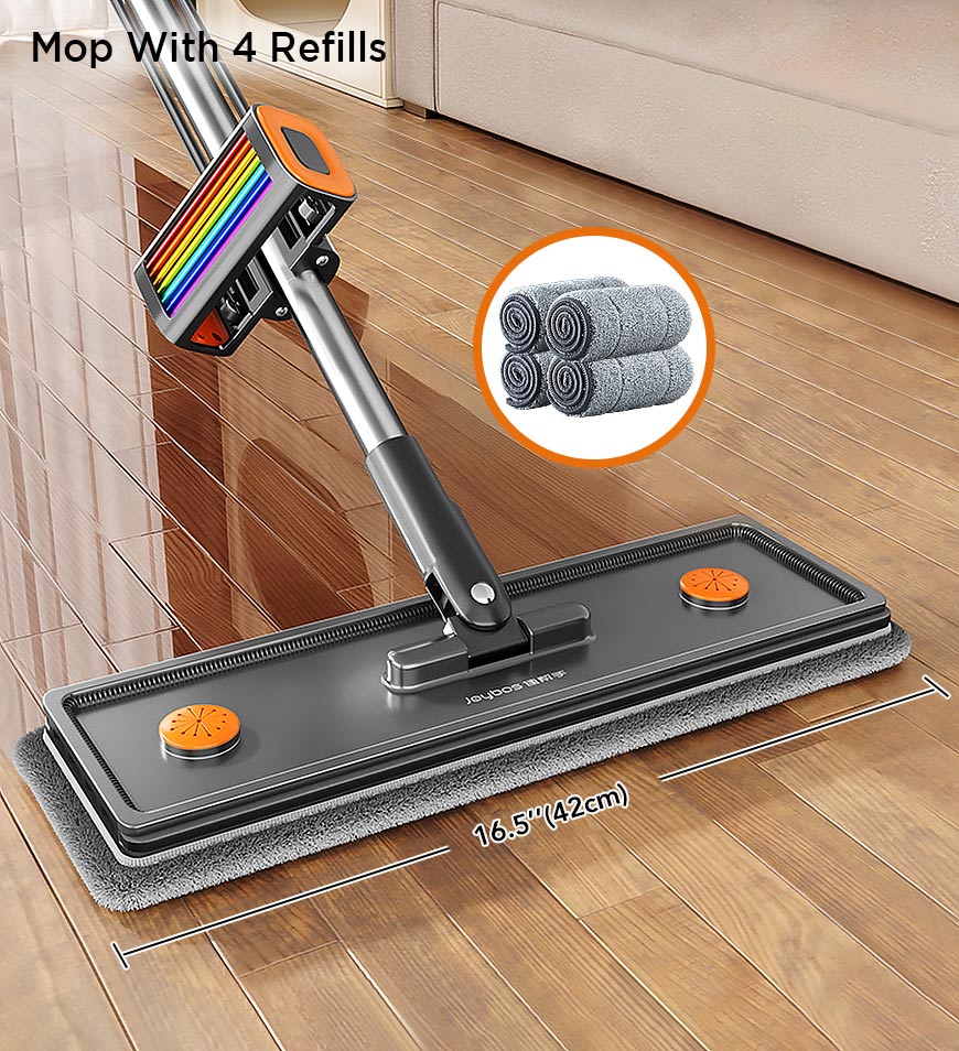 BlushBite® Household Hands Free Flat Floor Mop With Wringer Set Z99