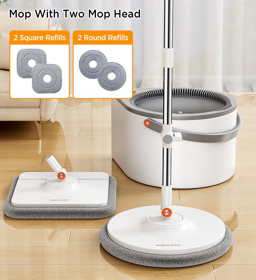 BlushBite® Easy Washing Round Spin Mop & Bucket System