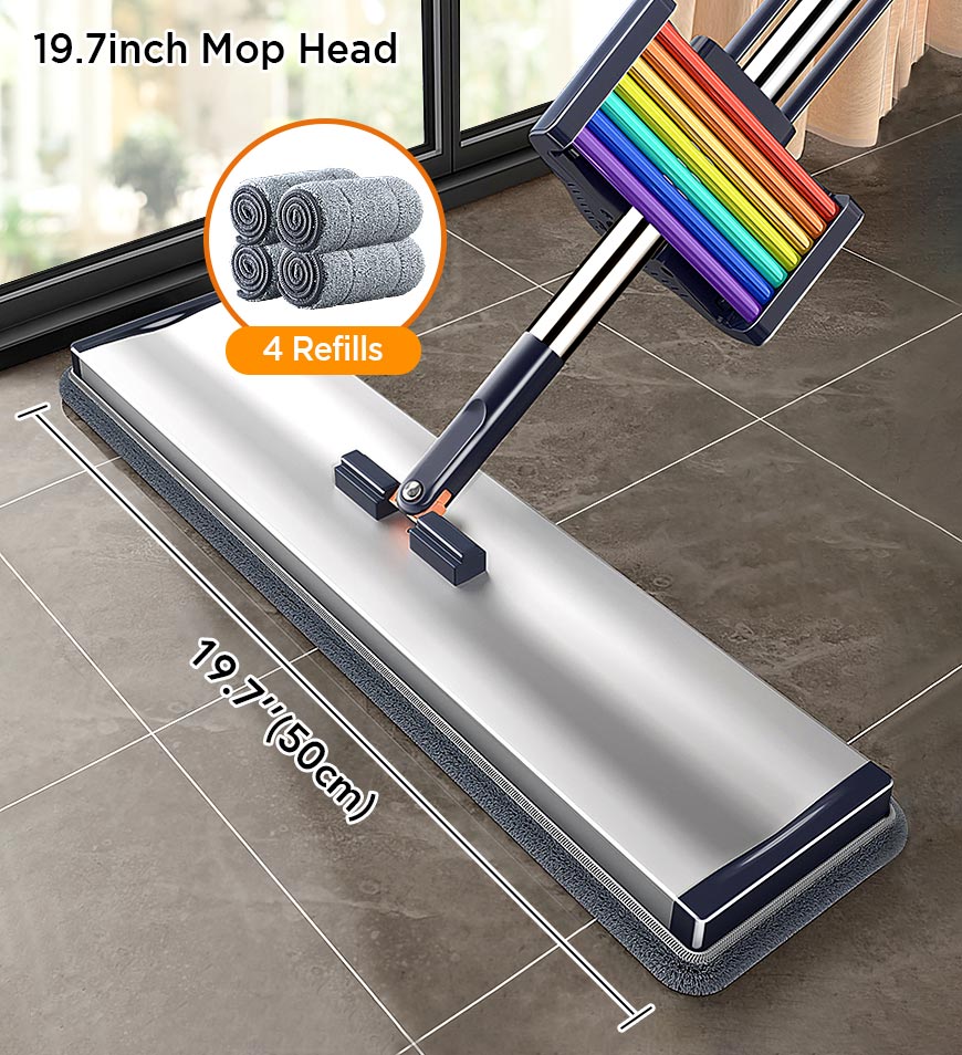 BlushBite® Hands Free Aluminum Flat Mop Wet and Dry Use Z152