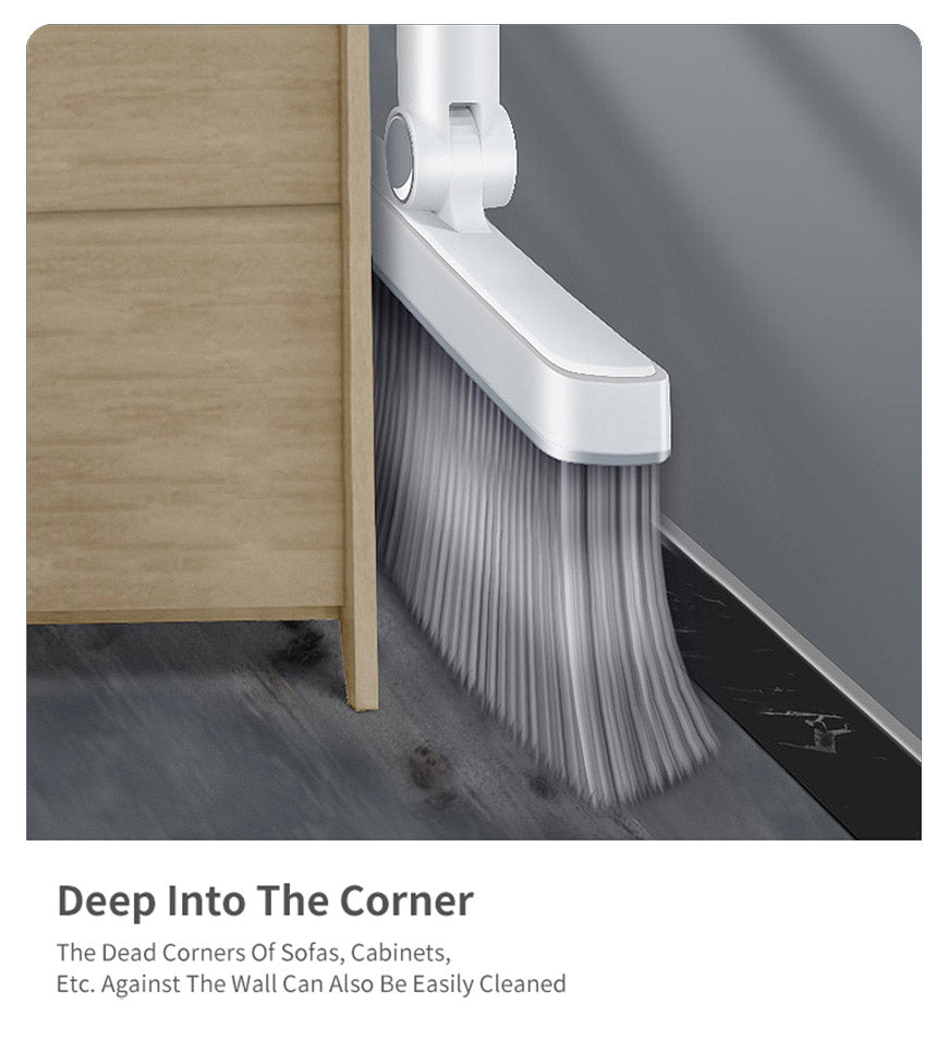 BlushBite® Standing Dustpan and Broom for Indoor Lobby Office Kitchen Sweeping