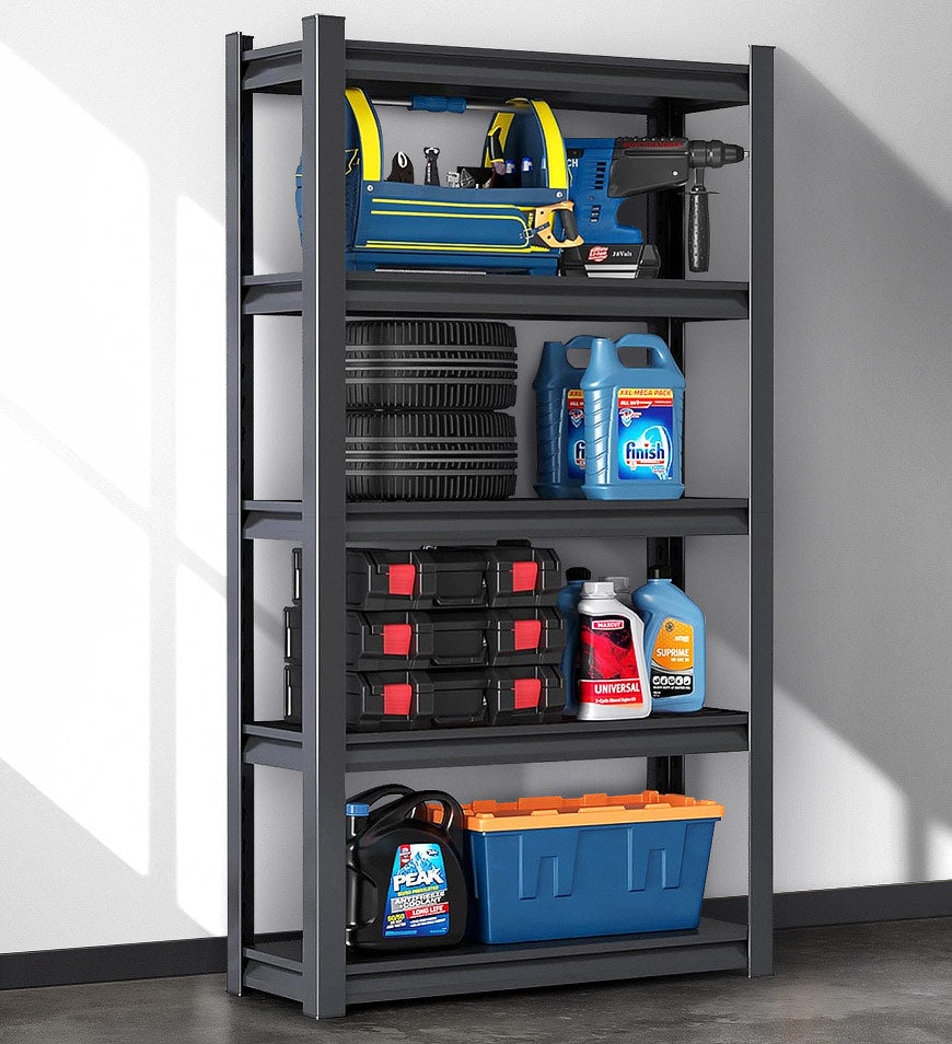 BlushBite® 5-Tier Adjustable Garage Heavy Duty Metal Industrial Shelving Shelves