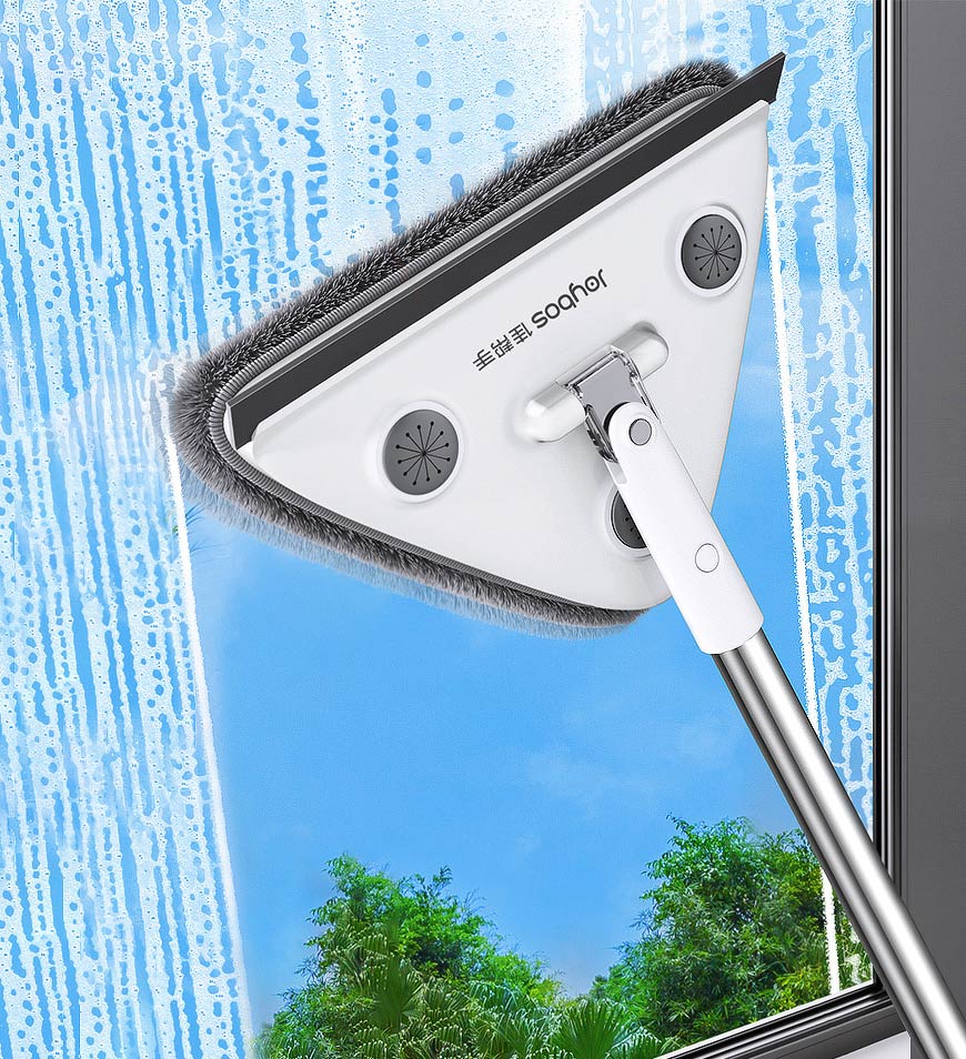 BlushBite® Long Handled Wall Cleaner with Microfiber and Chenille Pad Z138