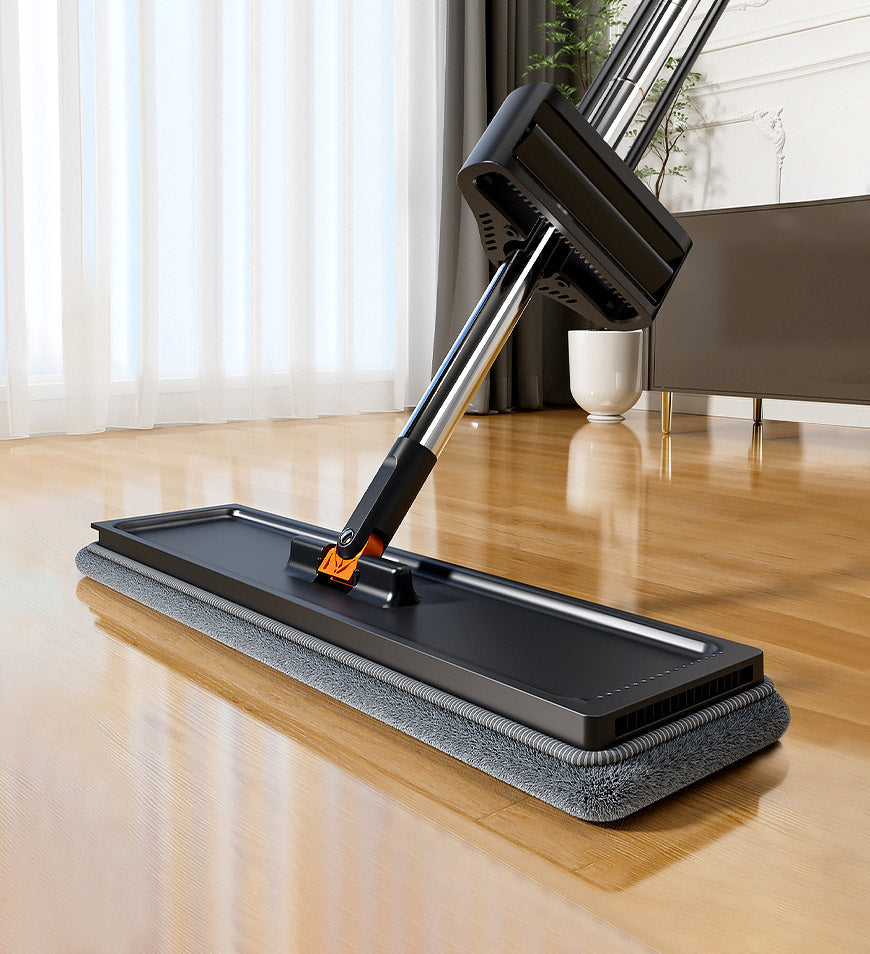 BlushBite® Hands Free Self Wringing Floor Cleaning Flat Mop Z150