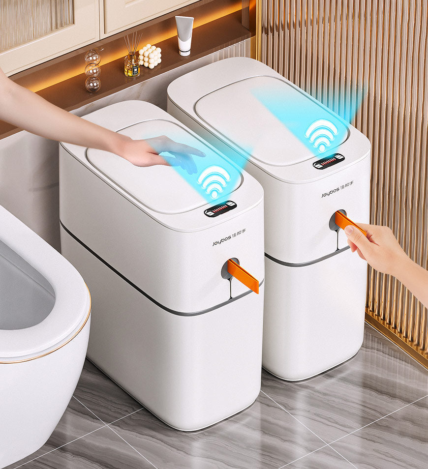 BlushBite® 3.6 Gallon Automatic Smart Sensor Bathroom Trash Can with Lid