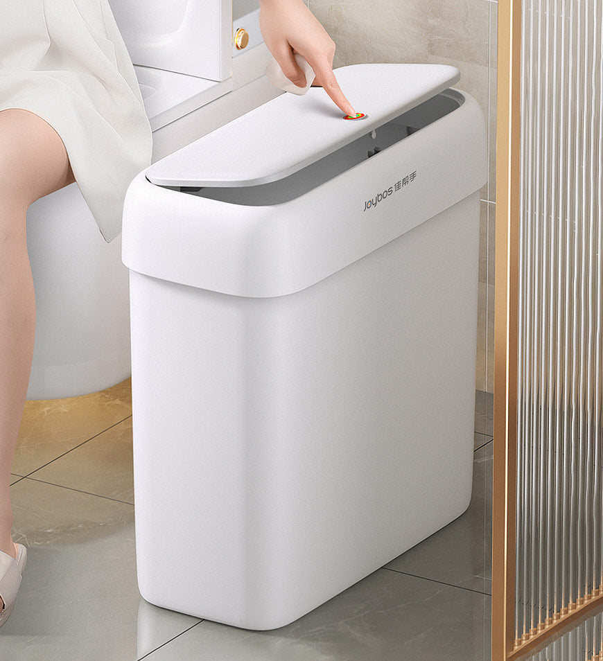 BlushBite® Narrow Bathroom Trash Can with Lid Z39