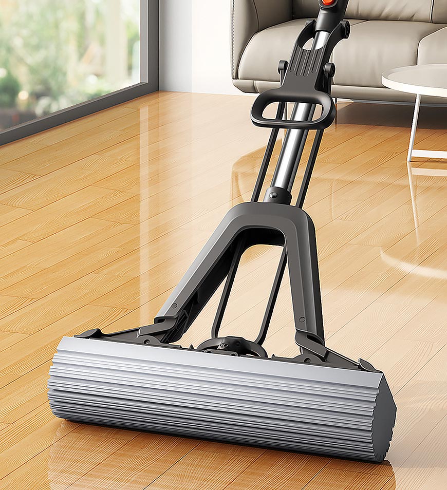 BlushBite® One Click Press Hands Free Wash Sponge Mops Z169