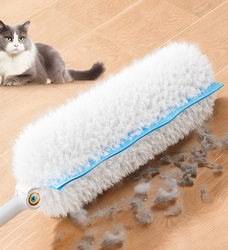 BlushBite® Electrostatic Duster Kit With Extender Handle And 10 Duster Refills Z193