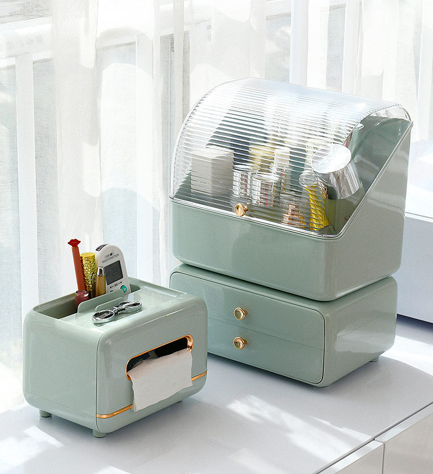 BlushBite® High Quality Large Capacity Cosmetics Storage Box with Drawer