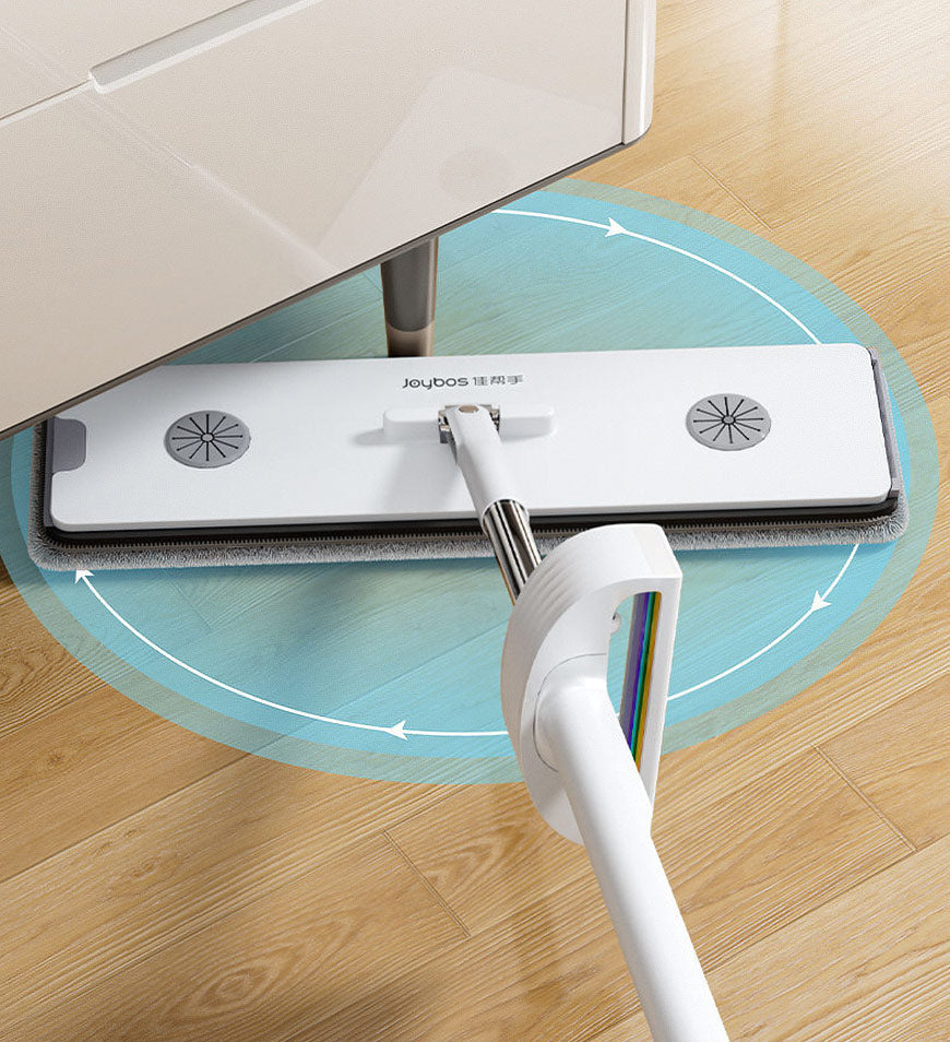 BlushBite® Flat Microfiber Mop with Integrated Wringing with 4 Microfiber Pads Z179