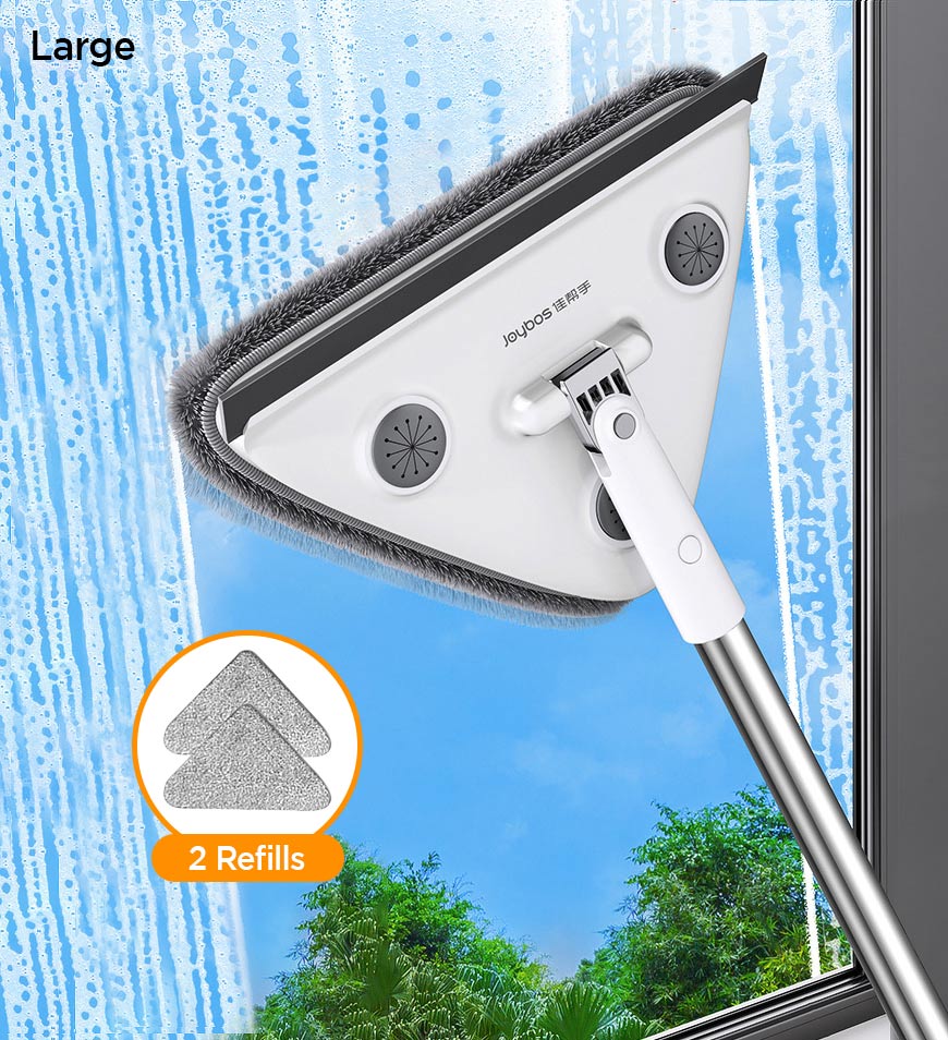 BlushBite® 65 Inches Rotating Triangle Wall Mop Cleaner With Window Squeegee Z20