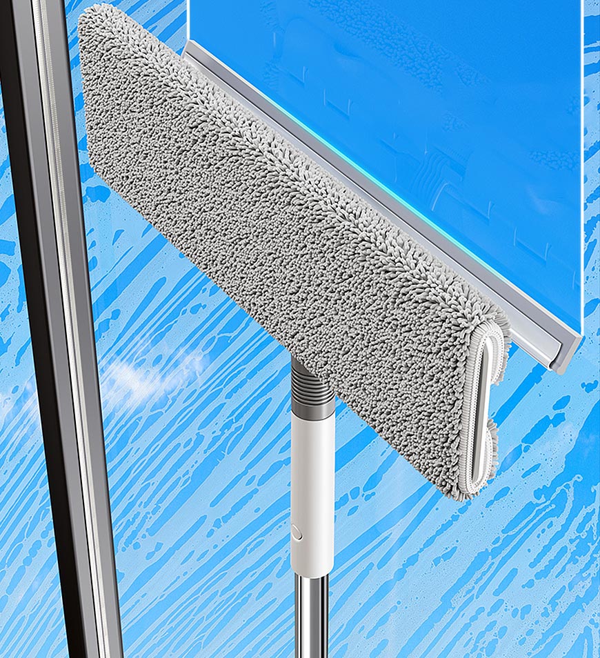 BlushBite® Professional Multi-Use Rotatable Squeegee Window Cleaning Wiper Z63