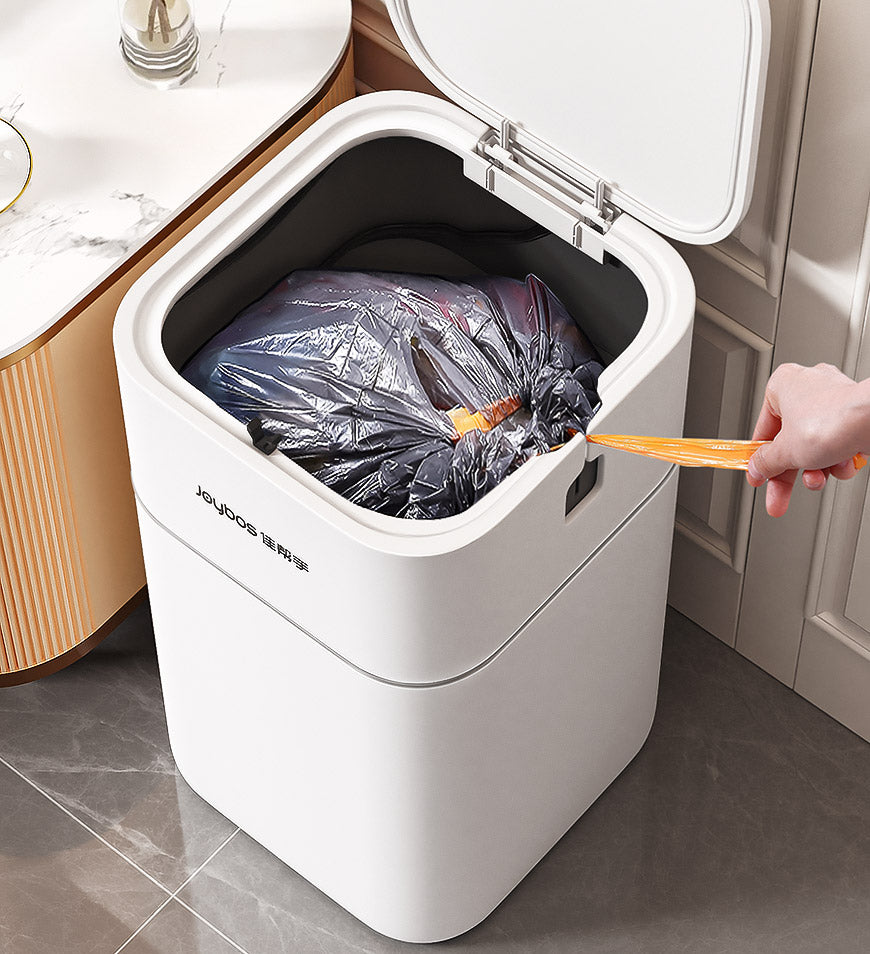 BlushBite® 3.3Gal Press Trash Can With Auto Packaging Z124