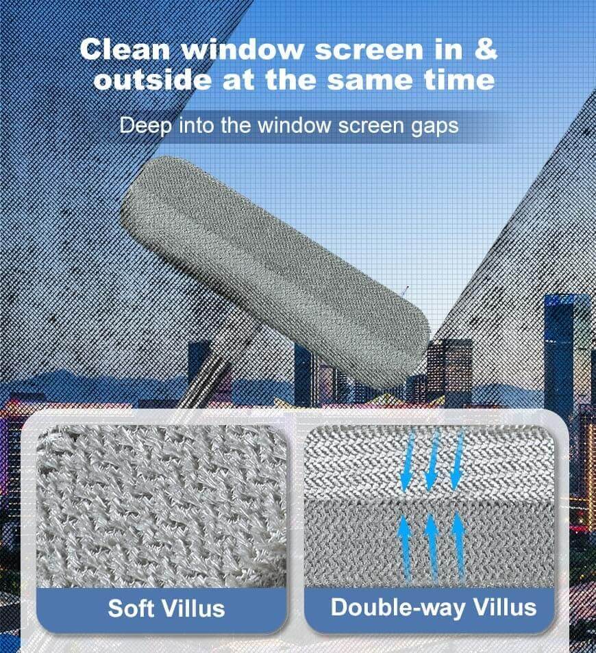BlushBite® 2 in 1 Extended Cleaning Brush for Window Screens, Carpets, Sofas Z89