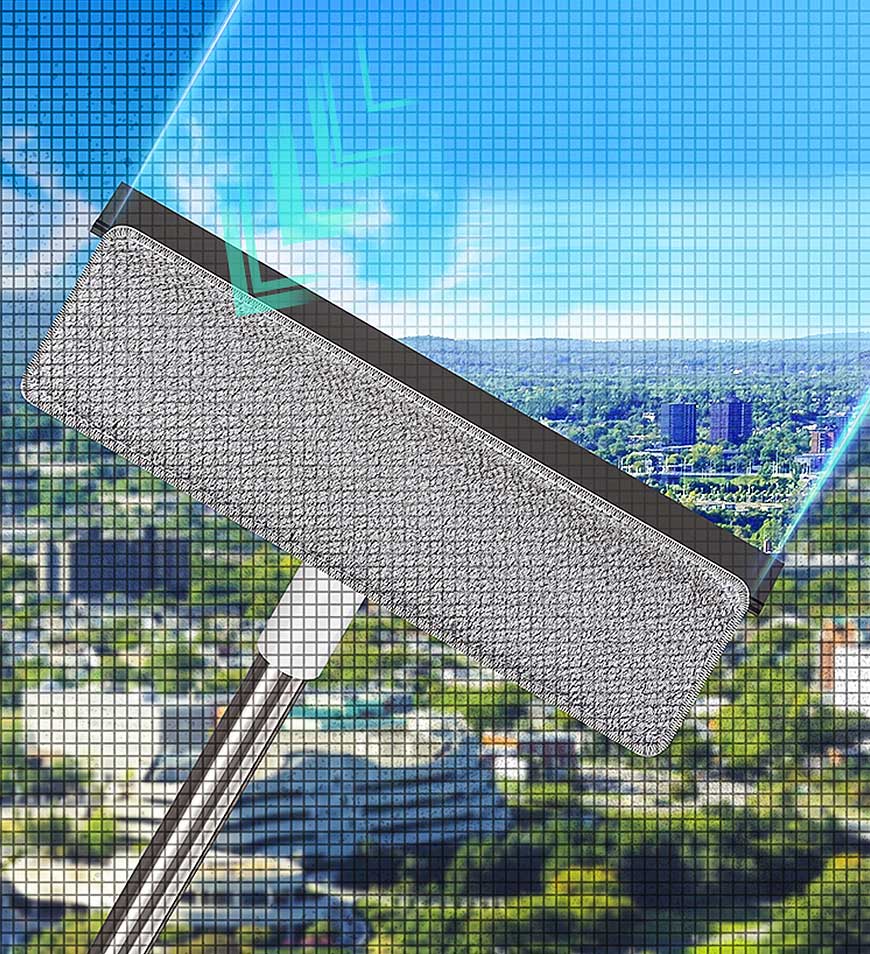 BlushBite® All Purpose Screen Window Cleaner Brush with Scraper Z134