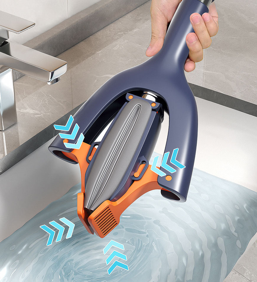 BlushBite® Wash Free Portable Self Squeeze Short Mini Mop Z65