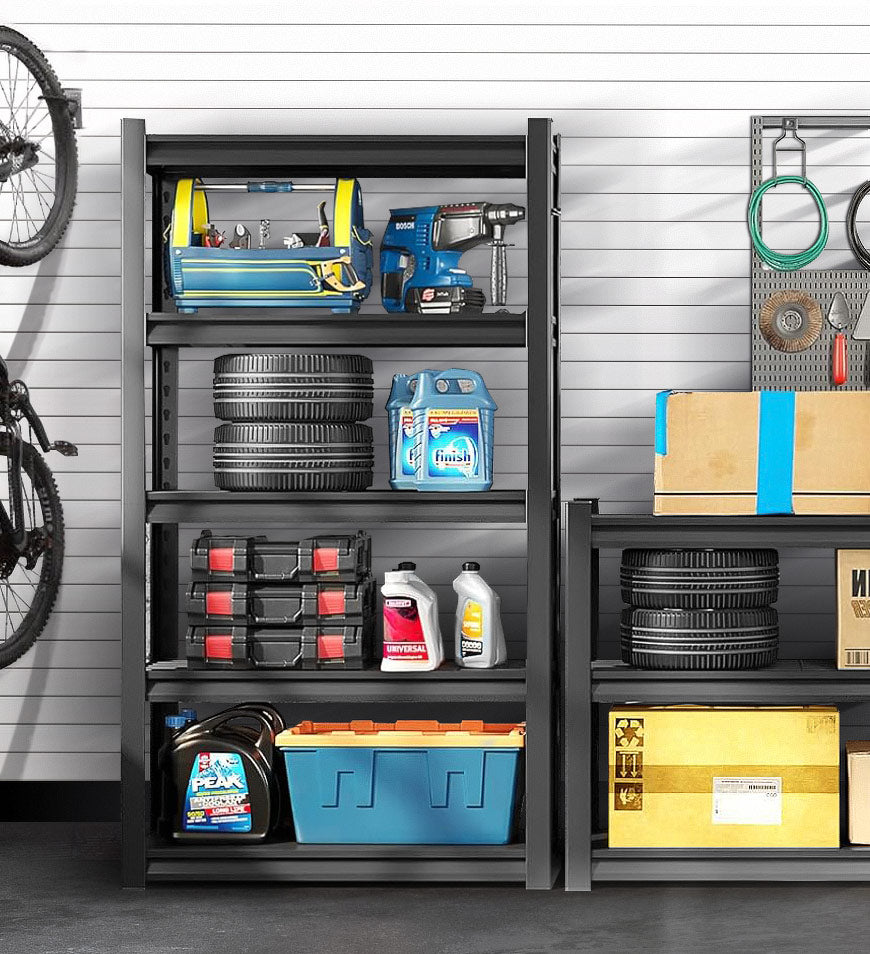 BlushBite® 5-Tier Adjustable Garage Heavy Duty Metal Industrial Shelving Shelves
