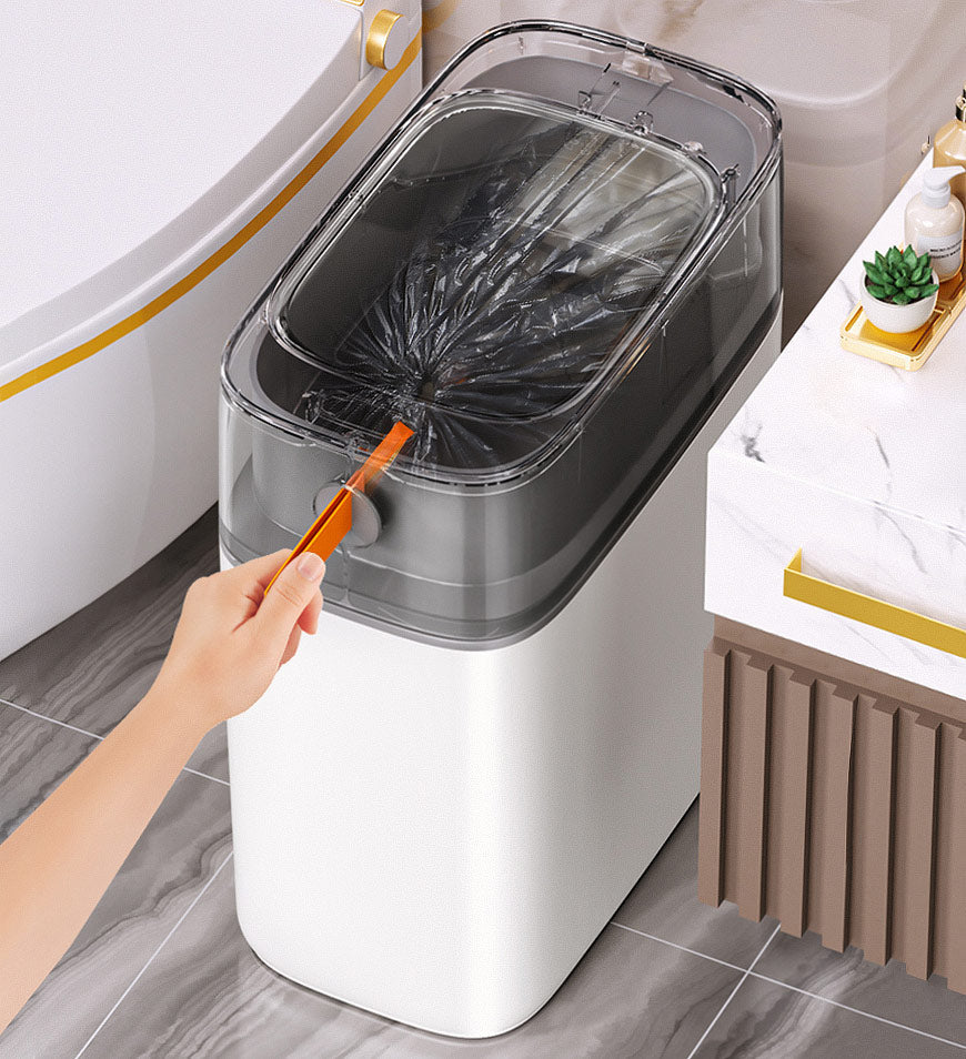 BlushBite® 3.6 Gallon Automatic Smart Sensor Bathroom Trash Can with Lid