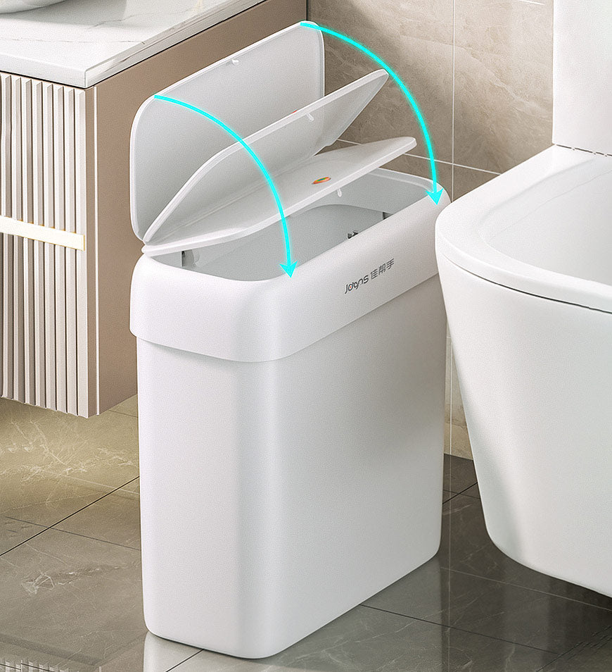BlushBite® Narrow Bathroom Trash Can with Lid Z39