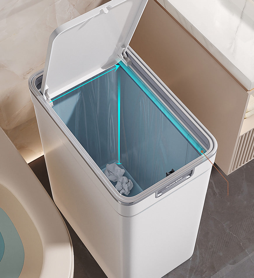 BlushBite® 14L Trash Can with Press Type Lid for Bathroom Slim Z161