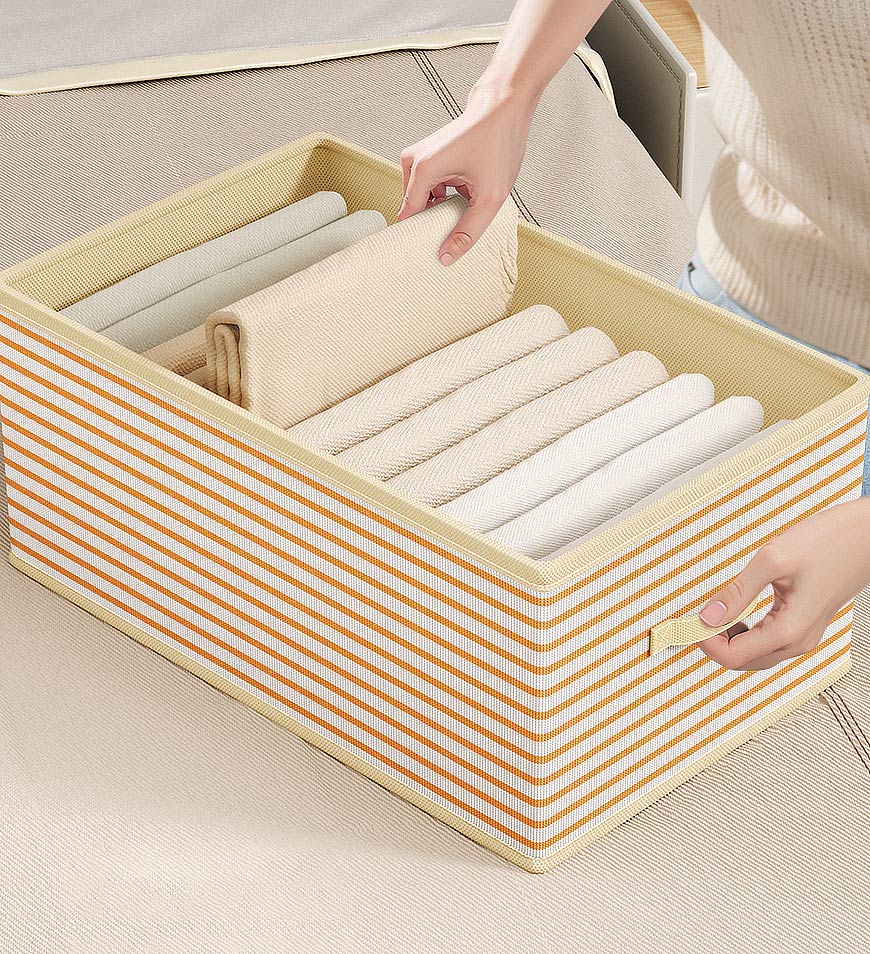 BlushBite® Foldable Cotton Drawer Organizers For Clothing F211