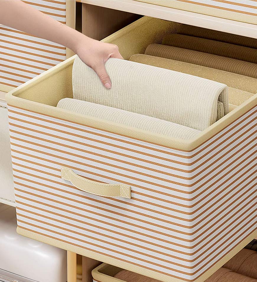 BlushBite® Foldable Cotton Drawer Organizers For Clothing F211