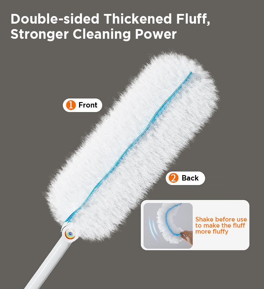 BlushBite® Electrostatic Duster Kit With Extender Handle And 10 Duster Refills Z193