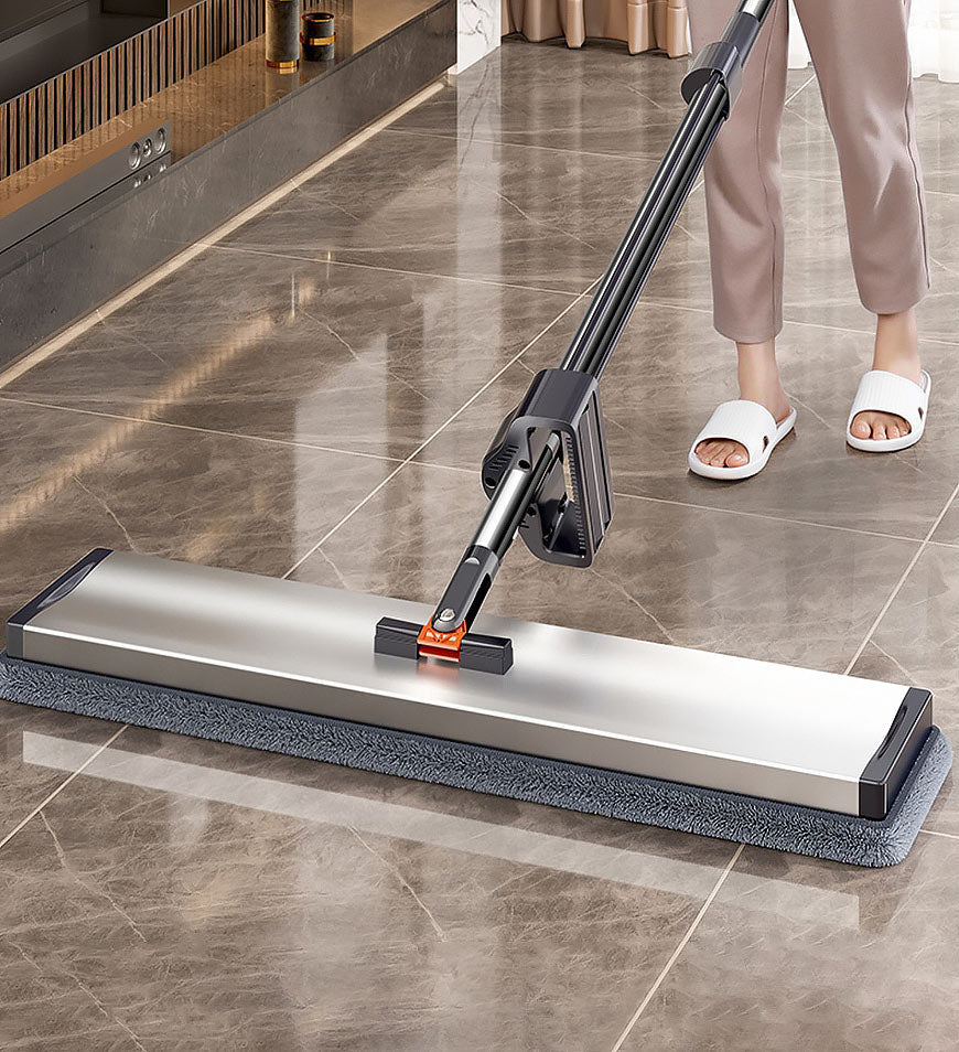 BlushBite® 59 Inch Alloy Flat Mop And Bucket For Home With Extra Refills Z149