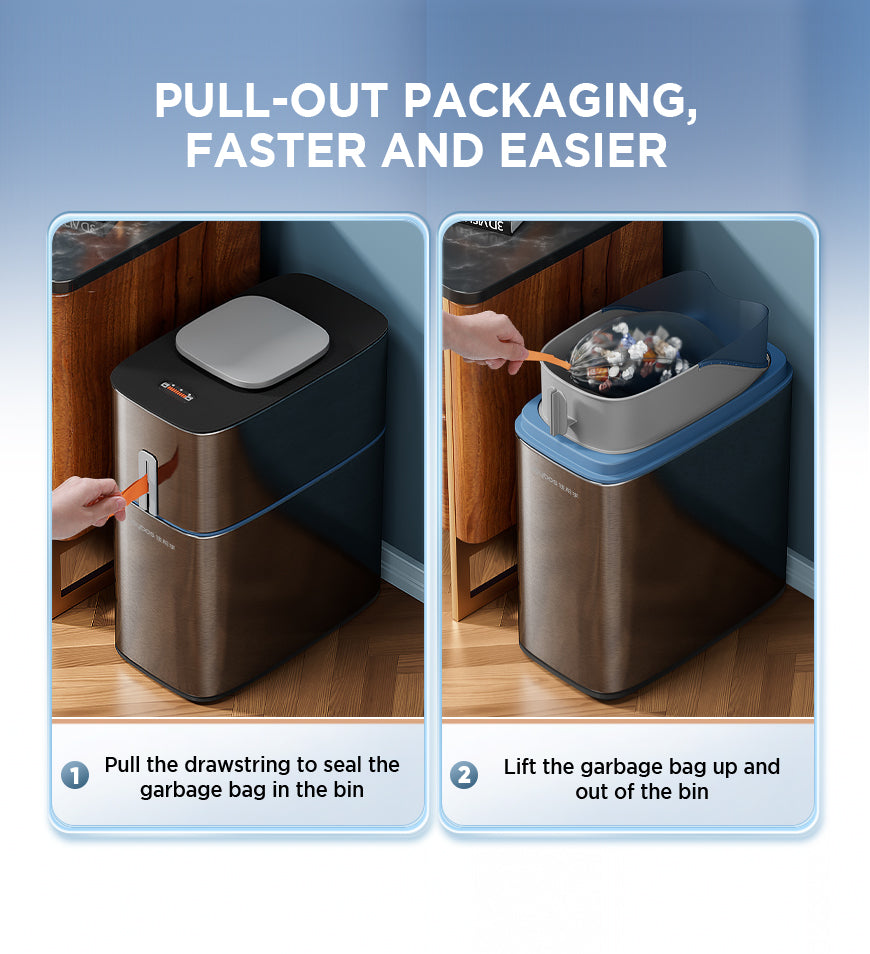 BlushBite® 4.5 GalStainless Steel Automatic Touchless Infrared Motion Sensor Trash Can