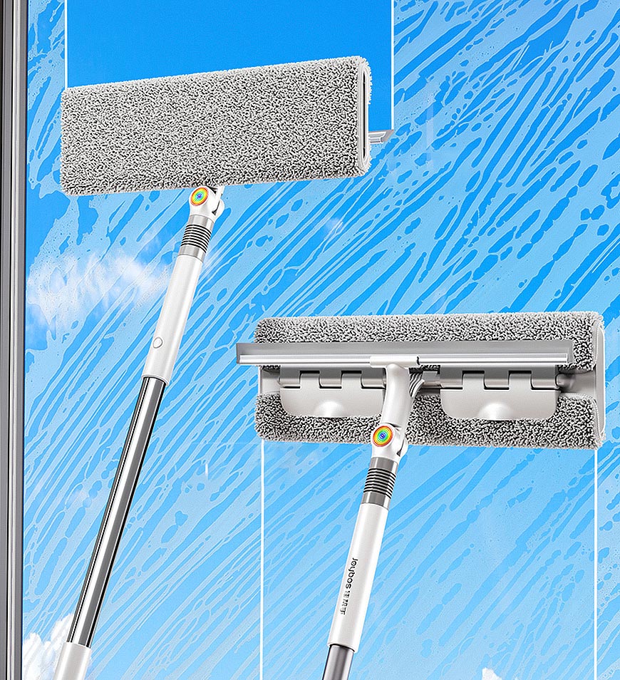 BlushBite® Professional Multi-Use Rotatable Squeegee Window Cleaning Wiper Z63